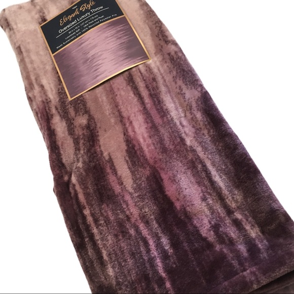Purple throw blanket, Oversized Luxury 50x70in - Picture 2 of 6